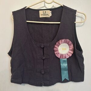 Fashion Brand Company 2nd Place Linen Crop Top M/L